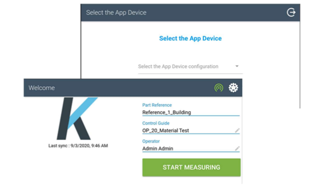 Gestion de dispositivos Kapture.io QMS Interfaz