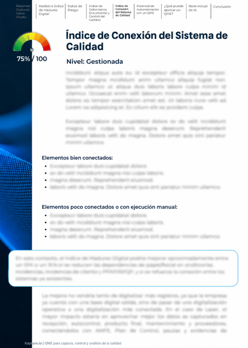 Índice de Conexión del Sistema de Calidad