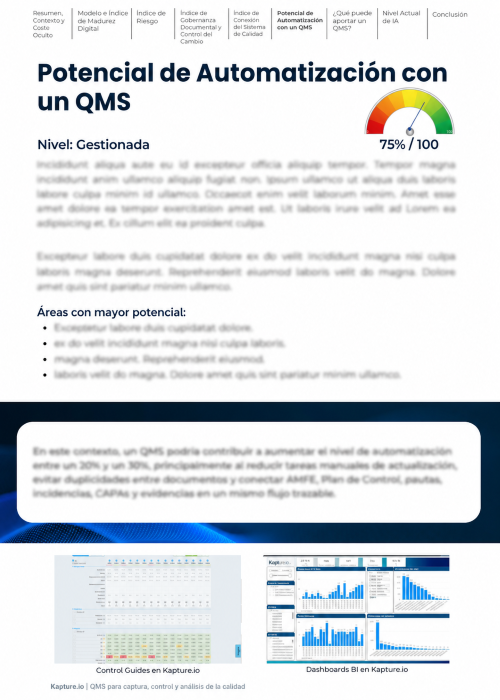 Potencial de automatización con un QMS